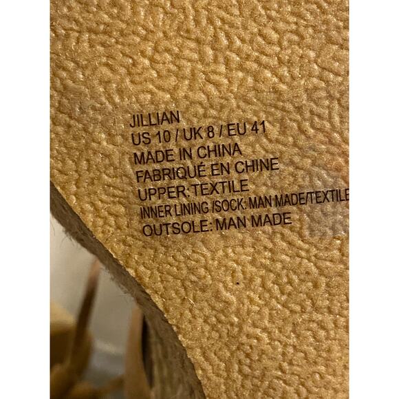 Women's Shoedazzle Wedge Sandals "Jillian" style, Tan faux suede Size 10 NIB - Picture 11 of 16